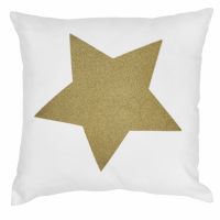 Miss Étoile 'Gold Glitter Star' Pillow