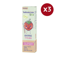 Vademecum 'Bio Strawberry 1-6 years' Zahnpasta - 50 ml, 3 Pack