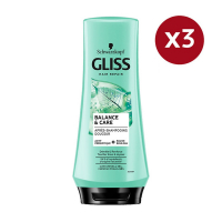 Gliss 'Balance & Care' Conditioner - 200 ml, 3 Pack