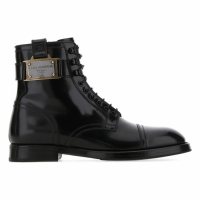 Dolce & Gabbana Men's 'Branded Plate' Ankle Boots