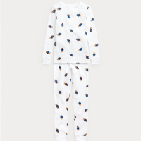 Ralph Lauren Big Girl's 'Polo Bear Stretch' Top & Pajama Trousers Set