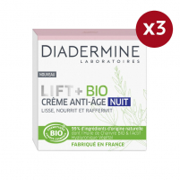 Diadermine Crème de nuit anti-âge 'Lift+ Bio' - 50 ml, 3 Pack