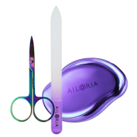 Ailoria SET râpe anti-callosités, lime à ongle en verre et coupe-ongles