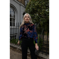 Zibi London Women's 'Lou' Long Sleeve Blouse