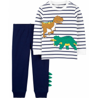 Carter's Toddler Boy's 'Striped Dinosaur' Sweatshirt & Sweatpants Set
