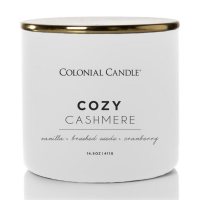 Colonial Candle 'Pop of Color' Duftende Kerze - Cozy Cashmere 411 g
