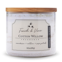 Colonial Candle Bougie parfumée 'Finch & Vine' - Cotton Willow 411 g