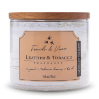 Colonial Candle 'Finch & Vine' Duftende Kerze - Leder & Tabak 411 g