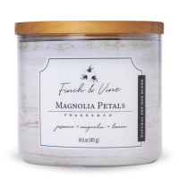 Colonial Candle Bougie parfumée 'Finch & Vine' - Pétales de Magnolia 411 g