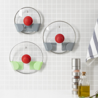 Innovagoods Set von 3 selbstklebenden Haltern für Topfdeckel Smarack Kitchen Storage
