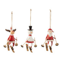 Jolipa 'Santa Claus/Reindeer/Snowman' Weihnachtsaufhänger - 3 Stücke