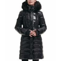 DKNY Women's 'High Shine Hooded' Puffer Coat