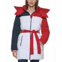 Tommy Hilfiger Women's 'Belted Hooded' Puffer Coat