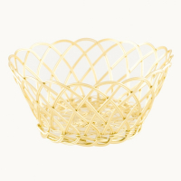Aulica Gold Metal Round Basket 18Cm