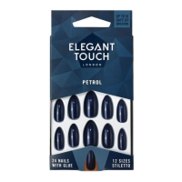 Elegant Touch Faux Ongles 'Polished Colour Stiletto' - Petrol