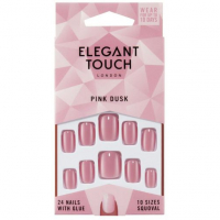 Elegant Touch 'Polished Colour Squoval' Fake Nails - Pink Dusk