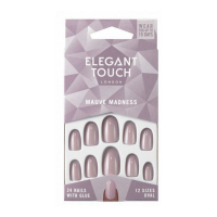 Elegant Touch Faux Ongles 'Polished Colour Oval' - Mauve Madness