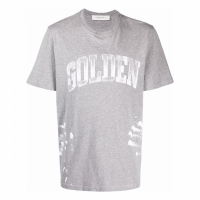 Golden Goose Deluxe Brand Men's 'Paint Splatter Logo' T-Shirt