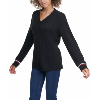 Tommy Hilfiger Women's 'Striped-Cuff' Sweater