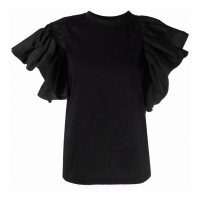 Alexander McQueen 'Asymmetric Ruffle' T-Shirt für Damen