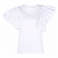 Alexander McQueen 'Asymmetric Ruffle' T-Shirt für Damen