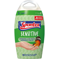 Spontex 'Latex Sensitive Second Skin' Cleaning Gloves - S 10 Pieces