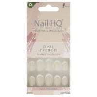 Nail HQ 'Oval' Nail Tips - French 24 Pieces