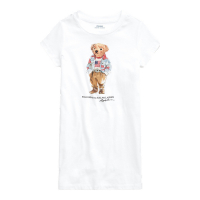 Ralph Lauren 'Polo Bear' T-Shirt-Kleid für Kleine Mädchen
