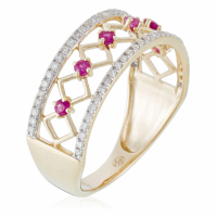 Le Diamantaire 'Rubis Losange' Ring