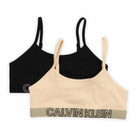 Calvin Klein 'Ribbed Crop'  Bralette für große Mädchen - 2 Stücke
