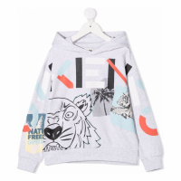 Kenzo Kids Sweatshirt à capuche  'Tiger Head' pour Grands garçons