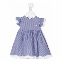 Il Gufo 'Striped Ruffle' Ärmelloses Kleid für Baby Mädchen