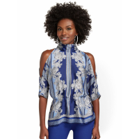 New York & Company 'Cold Shoulder' Kurzärmelige Bluse für Damen