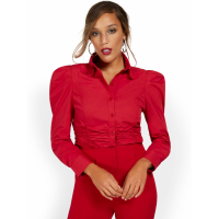 New York & Company Chemise 'Puff Sleeve' pour Femmes