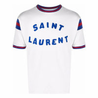 Saint Laurent 'Vintage Effect Logo' T-Shirt für Herren