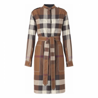 Burberry Robe chemise 'Check Belted' pour Femmes