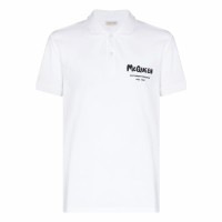 Alexander McQueen Men's 'Graffiti Logo' Polo Shirt