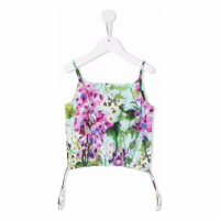 Dolce & Gabbana Kids 'Floral' Ärmellose Bluse für große Mädchen