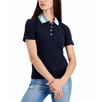 Tommy Hilfiger Women's 'Striped-Collar' Polo Shirt
