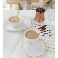 Heritage Coffee Cup & Saucer Set - 4 Pieces