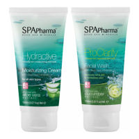 Spa Pharma Ensemble de soins pour la peau 'Cucumber & Aloe Vera Purifying' - 2 Pièces