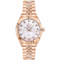 Gevril Gv2 Naples Women's Silver Dial Rose Gold Watch