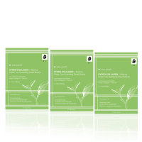 Dr. Eve_Ryouth Set de masques en feuilles 'Hydro-Collagen + Matcha Green Tea Hydrating' - 3 Pièces