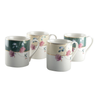 Aulica Set De 4 Mugs Floral