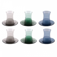 Aulica Tea Cups 3 Colors - Set Of 6