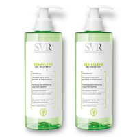 SVR 'Sebiaclear' Schäumendes Gel - 400 ml, 2 Einheiten