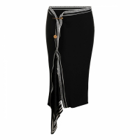 Versace Women's 'Safety-Pin Asymmetric' Midi Skirt
