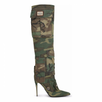 Dolce & Gabbana 'Camouflage Pointed-Toe' Lange Stiefel für Damen