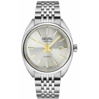 Gevril Five Points Men's Silver Dial Stainless Steel Bracelet Watch