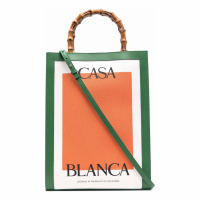 Casablanca Men's 'Logo Bamboo-Handle' Tote Bag